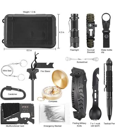 Gift for Men Dad Husband Him  Survival Kit 17 in 1  Survival Gear Tool Cool Gadgets Emergency Survival Gear and Equipment Christmas Stocking Stuffers for Families Hiking Camping Adventures - Buy Online on GoSupps.com