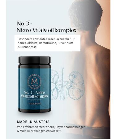 Medicusan No.3 Kidney Support - 1200mg Gold Rod 1500mg Nettle 400mg Birch Leaf - 60 Capsules for Optimal Kidney Health | Buy Internationally - Buy Online on GoSupps.com