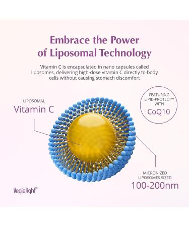 VEGIELIGHT PassionC Liposomal Vitamin C 1000mg - Enhanced Lipid-Protect Formula - Superior Absorption - Great Pineapple Taste - Non GMO - 30 Servings - Buy Online on GoSupps.com