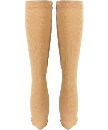 Zerodis Compression Stockings with Zipper for Women - 15-20 mmHg Support for Varicose Veins (L/XL) - Promotes Blood Circulation - Buy Online on GoSupps.com