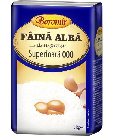 Boromir Faina Alba Din Grau Superior 1Kg | White Wheat Flour Superior 1Kg | Produced by Finely Grinding Wheat from Romania | Whole Family Favorite Treats | Pack of 2 - Buy Online on GoSupps.com