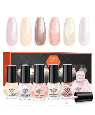 Modelones Gel Nail Polish Set Pure White 005
