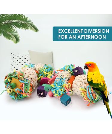 Bbjinronjy Bird Toys for Hanging | Natural Soft Sola Ball for Parrots Budgies & Small Birds - Buy Online on GoSupps.com