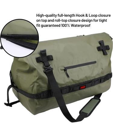 MIER Large Waterproof Duffel Bag Rolltop Dry Backpack Duffle Bags for Kayaking Rafting Boating Swimming Camping Travel Gym Beach 60L/80L Dark Green 60L - Buy Online on GoSupps.com