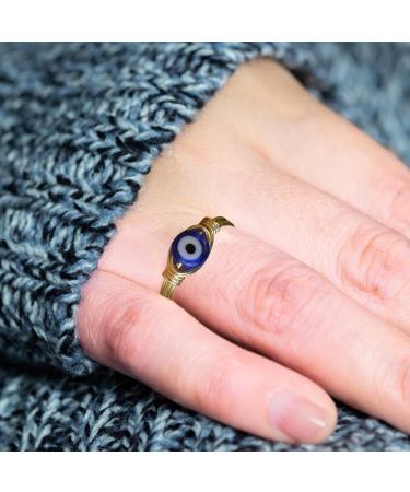 s for Women | Demon Eye for Women | Trendy Blue Eye Bead Handmade Dainty Silver Gold Wire Wrapped for Girls Fovolat Gold 7 - Buy Online on GoSupps.com