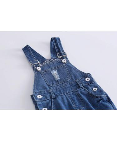 KIDSCOOL SPACE Baby Overalls | Toddler Ripped Denim Workwear 12-18 Months Blue-2082 - Buy Online on GoSupps.com