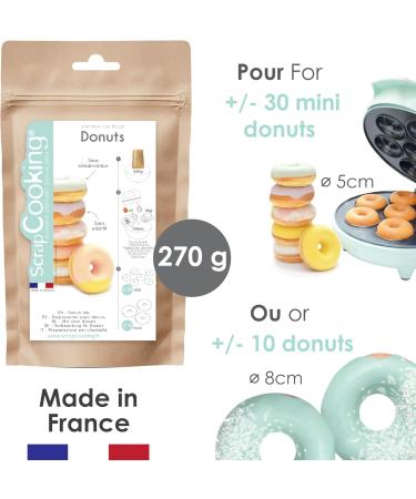ScrapCooking - Pr paration Donuts 270 g - Pour Moules & Machines Donuts - Mix pour Doughnuts - Cuisine P tisserie - Fabriqu en France - 8536 Donuts 270 g (Lot de 1) - Buy Online on GoSupps.com