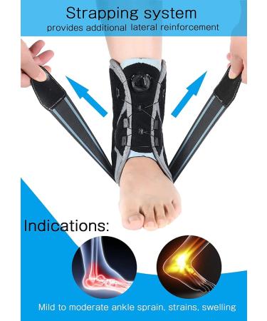 Ankle Brace for Men & Women | Orto+Sport Adjustable Ankle Stabilizer for Running Basketball & Injury Recovery - AN017-L - Buy Online on GoSupps.com