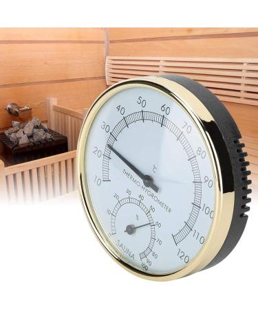 TAIMEMAO SAUNA Hygrometer | 2-in-1 Stainless Steel Thermometer & Hygrometer | High-Quality Analog Sauna Accessories | Accurate up to 120 C - Buy Online on GoSupps.com