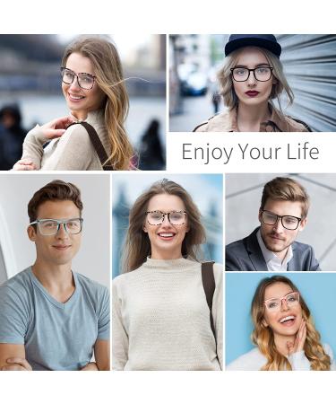 HEALSUN Blue Light Blocking Glasses 4 Pack - Anti Headache & Eye Strain - Unisex Computer Gaming Glasses in A1 Black, Transparent, Brown Leopard, and Pink - Buy Online on GoSupps.com