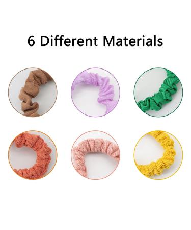 Scrunchies Hair Ties for Heavy or Curly Hair - 48 PCS Elastic Ponytail Holders for Women and Girls - Multi-2 - Buy Online on GoSupps.com