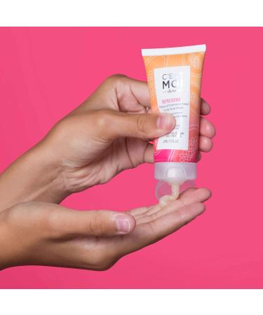 C'est Moi Refreshing Papaya & Strawberry Seed Scrub Facial Mask | Hydrate & Balance Skin | Non-Toxic EWG Verified 1.7 oz - Buy Online on GoSupps.com