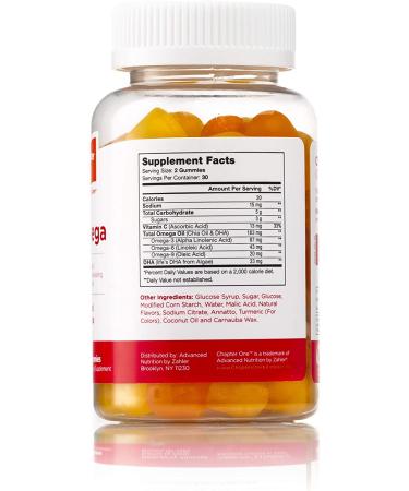Chapter One Omega Gummies for Kids - Chewable Kosher Omega 3 - 60 Flavored Gummies - 60 Count - Buy Online on GoSupps.com