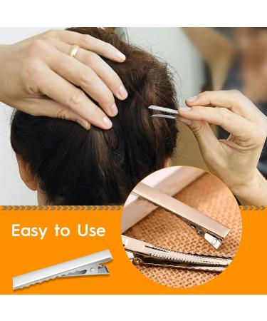 32 Pieces Crocodile Alligator Hair Clips Metal Alligator Clips Non Slip DIY Accessories for Hair 46mm 56mm 66mm 76mm Barrette for Women and Girls Silver - Buy Online on GoSupps.com