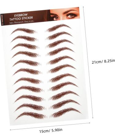 Healvian 15 Sheets sticker fake eyebrow stickers eyebrow stickers stickers make up eyebrow 1 count (Pack of 1) Brownx3pcs - Buy Online on GoSupps.com