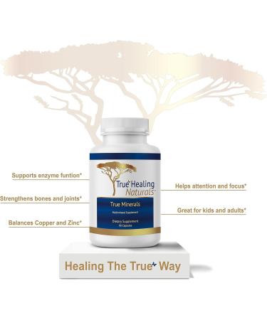 True Healing Naturals - True Minerals Supplement Promotes Gut & Heart Health 90 Vegetarian Capsules - Buy Online on GoSupps.com