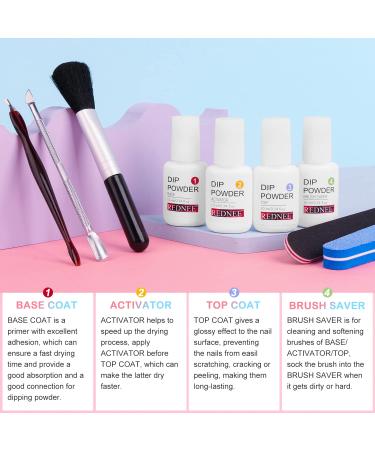 REDNEE 33pcs Dip Nails Powder Starter Kit - Salon Quality 24 Colors, All Season Neutral Purple Pink Dipping Powder - Home DIY Manicure Tools - Buy Online on GoSupps.com