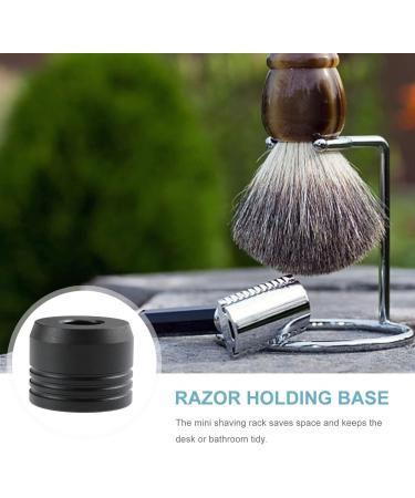 Minkissy Small Foam Spoon & 1st Razor Holder - Practical Aluminum Shaving Stand for Bathroom Storage | Beard & Razor Organizer - Buy Online on GoSupps.com