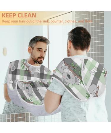 Cute Koalas Beard Bib Apron - Non-Stick Waterproof Hair Catcher for Men | Grooming Cape with Suction Cups | Perfect Gift for Shaving & Trimming - Buy Online on GoSupps.com