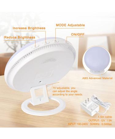 UV-Free Light Therapy Lamp | 10000-38600 Lux LED Daylight Sun Lamp | 3 Color Temperature Options | 10 Brightness Levels | 75 Rotatable Stand | Ideal for Rainy Season | Orange - Buy Online on GoSupps.com