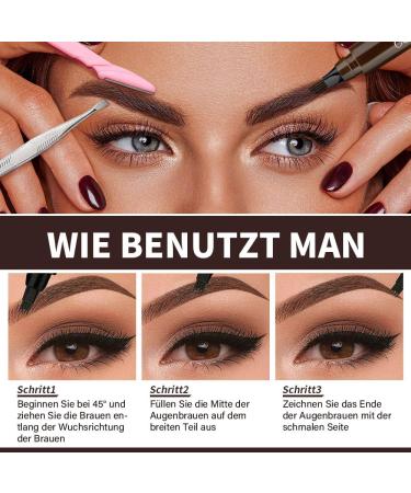 Wuiil Waterproof Eyebrow Pencil - Perfect for Beginners & Professionals | Effortless Dark Brown Brows | Ideal for Welding Festivals - Buy Online on GoSupps.com