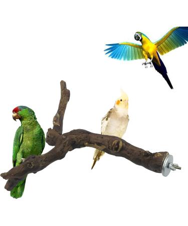 Allazon 4-Piece Bird Toys Set - Natural Wood Seat Rods & Grape Stick Swing for Parrots - Best Bird Play Accessories - Buy Online on GoSupps.com