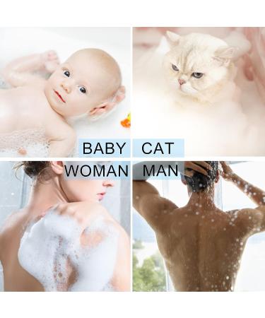 YIDM 3 Pcs Silicone Body Scrubber Shampoo Brush Set | Exfoliating & Scalp Massager | 2-in-1 Bath & Shampoo Brush for Babies, Children, Men, Women - Buy Online on GoSupps.com