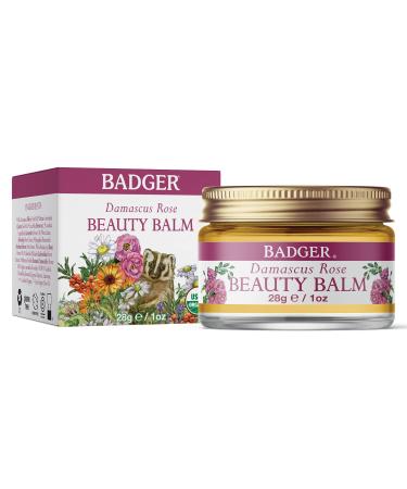 Buy Badger Company Organic Beauty Balm - Damascus Rose 1 oz | Natural Skin Care - Buy Online on GoSupps.com