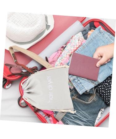 FRCOLOR 4pcs Hair Dryer Storage Bag Storage Bags Travel Tote Bags Canvas Cosmetic Bags Travel Bag Universal 33x30cm Light Grey - Buy Online on GoSupps.com