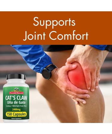 Peruvian Naturals Cat's Claw Tablets - 150 Count 800mg Vegan Supplement - Anti-Inflammatory Herbal Cat's Claw from Peru for Immune System & Joint Pain - Buy Online on GoSupps.com