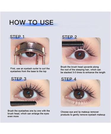 Arlio Iron Wand Mascara Vivavogue Lash 3D Curling Eyelash Iron Mascara Arlio Non-Smudging Mascara Waterproof Long Lasting Mascara Volume and Length (Black 2pcs) - Buy Online on GoSupps.com