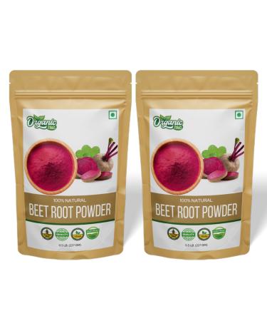 ORGANIC ZING Organic Beetroot Powder - USDA Organic Certified/Vegan/Preservative Free/Product of India - 227gm Resalable Pack (Pack of 2)