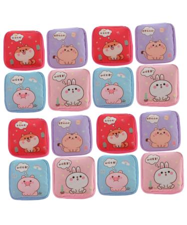 Healifty Period 16 Pcs Aunt's Towel Storage Bag Small Bag Organizer Zip Lock Organizer Makeup Travel Bag Organizer Pads for Teens s for Teen Girls Period Pads Nursing Mat Pouch Cute Miss As Shownx4pcs 11X11X4.5CMx4pcs