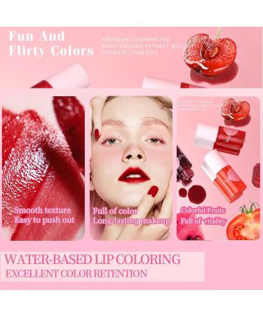 ZARICS 4 Colors Lip Tint Stain Set - Korean Lip Gloss & Multi-Use Lip and Cheek Tint | Long-Lasting Waterproof High Pigment Makeup - Buy Online on GoSupps.com