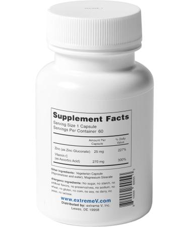 Gluzin OTC Zinc 25mg - Pharmaceutical Grade Made in USA - 3 Bottles, 360 Vegetarian Capsules - Buy Online on GoSupps.com