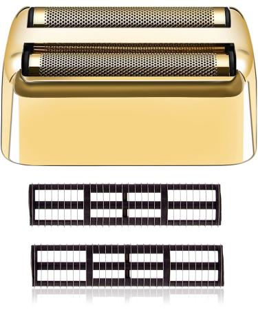 Shaver Replacement Foil and Cutters compatible with BaBylissPRO Barberology Double FXFS2G Metal shaver foil replacement (Gold)