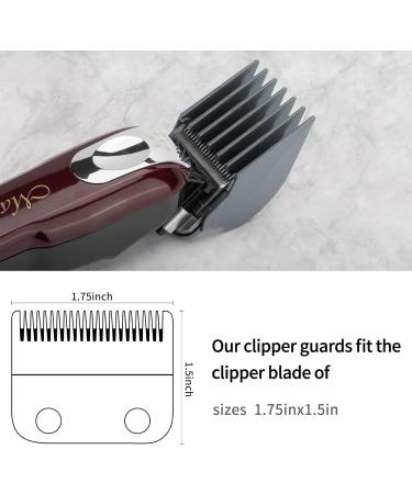 Yinke for Wahl Clipper Guards Set 10 12 14 16 18 20 Extra Long Hair Clipper Guards with Metal Clip 6 Cutting Lengths 1.25/1.5/1.75/2/2.25/2.5 inch Fits Most Cordless/Cord Wahl Clippers (Gray) - Buy Online on GoSupps.com