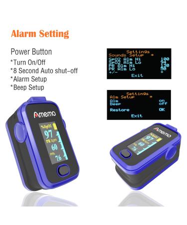 Portable Fingertip Pulse Oximeter with Plethysmograph - Accurate Blood Oxygen & Heart Rate Monitor - International Shipping Available - Buy Online on GoSupps.com