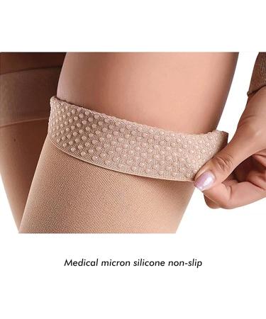 Nezih Winter Socks - Soft Compression Stockings for Varicose Veins | Thigh High 34-46 mmHg | Footless & Over the Knee | 5XL Brown | Men & Women - Buy Online on GoSupps.com