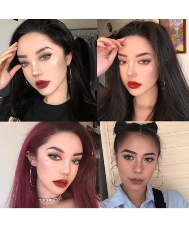 6Pcs Dark Red Matte Liquid Lipstick Set | Long Lasting, Waterproof Lip Stain | Gift Set for Women | Matte Makeup Collection - Buy Online on GoSupps.com