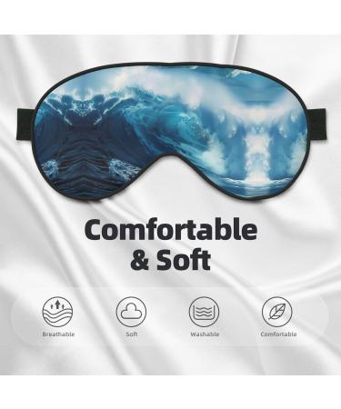SSIMOO Big Ocean Wave Eye Mask | Ultra-Soft Light-Blocking for Optimal Comfort & Sleep | International Shipping Available - Buy Online on GoSupps.com