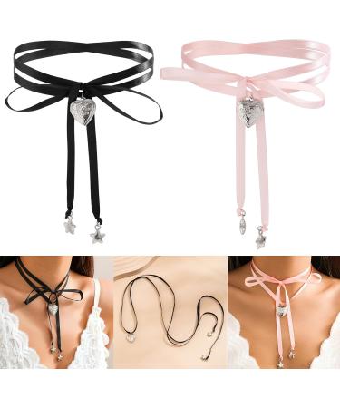 Oralgo's Heart & Star Loop Necklace - Women's Party Jewelry Collarbone Chain Perfect Christmas Gift - Buy Online on GoSupps.com