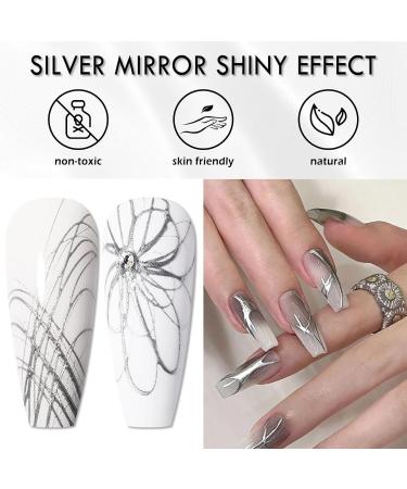 NLFOX Gel Liner Nail Art - 4 Colors Black White Glitter Gold Silver Gel Liner Nail Polish Paint for Nail - 4 * 8ml French Manicure Gel Polish - Uv Liner Nail Gel for Nail Design - Buy Online on GoSupps.com
