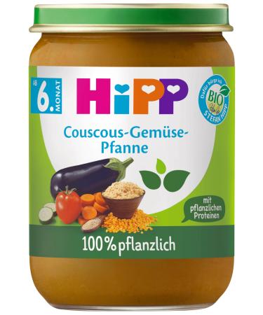 HiPP 100% plant-based menus from 5th / from 6th month DA60504 Couscous vegetables 190g 190g Couscous vegetables