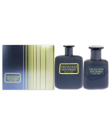 Trussardi Riflesso Blue Vibe Men 3.4 oz EDT Spray 1oz EDT Spray 2 Pc Gift Set 0.25 Fl Oz (Pack of 2)