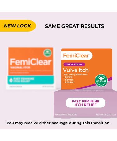 FemiClear Organic Vaginal Itch Relief Ointment - 0.85 Oz | External Itch Relief | Feminine Hygiene & Health Cream - Buy Online on GoSupps.com