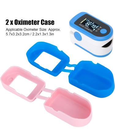 Oximeter Case Storage Protector Travel Blood Oxygen Silicone Home Cover Monitor for 2Pcs Holder Case Symbol Signs (Blue+) Blue+pink - Buy Online on GoSupps.com