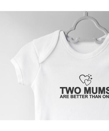 Hippowarehouse Two Mums Baby Vest Bodysuit | Short Sleeve for Boys and Girls - Buy Online on GoSupps.com