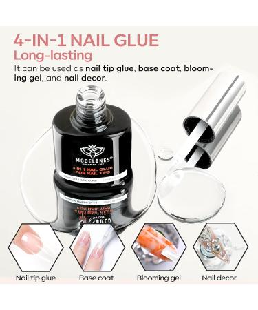 Modelones Gel X Nail Kit with 4-in-1 Nail Glue Gel, 500pcs Half Matte Coffin Nails, and UV LED Nail Lamp - Valentine's Day Gift for Women - Buy Online on GoSupps.com