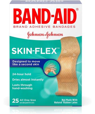 Band-Aid Brand Skin-Flex Adhesive Bandages All One Size 25 Count (Pack of 3) - Buy Online on GoSupps.com